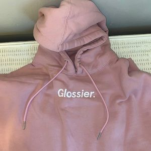 Brand New Glossier Pink Hoodie Size Medium